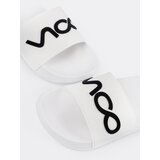 Shelvt White flip-flops with inscription | shoptok.hr