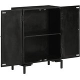  Komoda crna 55 x 30 x 77 cm od masivnog drva manga i željeza | Eponuda.com