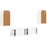  Komplet TV omaric 4 pcs Visok sijaj bela Konstruiran les, (5000132436) | Shoptok.si