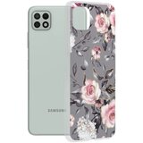 Techsuit Marble Series ovitek za Samsung Galaxy A22 5G Bloom of Ruth Gray | Shoptok.si