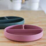 Petite&Mars Silikonski okrugli tanjur s odjeljcima i vakuumom 6 m+ Take&Match, Dusty Rose | Eponuda.com