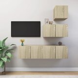 The Living Store Komplet TV omaric 4-delni sonoma hrast iverna plošča - Komplet TV Omaric, (21374531) Cene