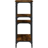vidaXL Konzolna mizica dimljen hrast 80x29x75 cm inženirski les | Shoptok.si