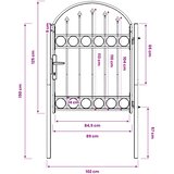  Ogradna vrata ASSEN 100 x 125 cm Čelik s prahom premazan Siva | shoptok.hr