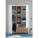 XORA OMARA S KLASIČNIMI VRATI, bela, hrast artisan | Shoptok.si