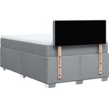 vidaXL Boxspring postelja z vzmetnico svetlo siva 120x190 cm blago | Shoptok.si