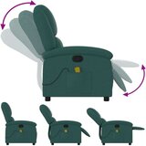  Masažni naslonjač od tkanine tamnozeleni | shoptok.hr