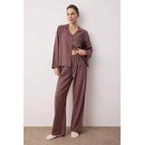 TRENDYOLMILLA Ženski set pidžame Thmaw26Pt00196, Bordo Cene