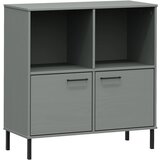 Maison Chic Knjižna omara - Knjižni regal z nogami siva 90x35x90,5 cm trden les OSLO, (21725465) | Shoptok.si