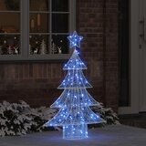  Božićno drvce s 100 LED svjetlima Plava 120 cm Akril | shoptok.hr