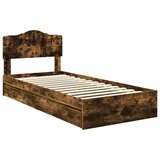  Krevet s od storage s uzglavljem Dimljeni hrast 75 x 190 cm | shoptok.hr