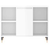 vidaXL Kopalniška omarica visok sijaj bela 80x33x60 cm inženirski les | Shoptok.si