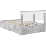  Krevetna konstrukcija s ladicama Betonska siva 120 x 200 cm | Eponuda.com