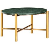 vidaXL Klubska mizica zelena 60x60x35 cm kamen z marmorno teksturo | Shoptok.si