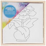 Spirit Spirit: Nategnjeno platno za slikanje s cvetličnim vzorcem 15 x 15 cm u