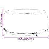  Navlaka za vrtni namještaj s 10 ušica Ø 260 x 90 cm okrugla | shoptok.hr
