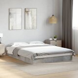 Okvir kreveta siva boja betona 140x200 cm od konstruiranog drva | shoptok.hr