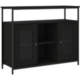 Maison Chic Komoda - Predalnik črna 100x35x80 cm inženirski les, (21716103) Cene