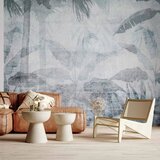  Foto tapeta - Vanishing jungle - landscape of exotic nature in blue tones 250x175 Premium | shoptok.hr