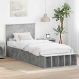  Krevetna konstrukcija s policom Betonski sivi 90 x 200 cm | shoptok.hr