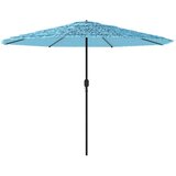 Vrtni suncobran s čeličnom šipkom plavi 324x324x247 cm | Eponuda.com