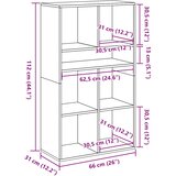 Ormarić za knjige smeđi hrast 66x31x112 cm konstruirano drvo | shoptok.hr