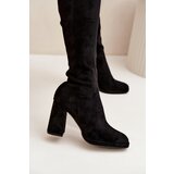 Boto Women's Boots with Stitching on Block Heel Black Brivana | shoptok.hr