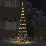 vidaXL LED božično drevesce Toplo bela 138.5 x 138.5 x 399 cm Kovina | Shoptok.si