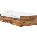  Okvir kreveta s pohranom s ladicama Staro drvo 80 x 200 cm Slike
