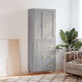 vidaXL Visoka komoda siva sonome 69 5x34x180 cm od konstruiranog drva | shoptok.hr