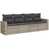  4-dijelni set vrtnih sofa s jastucima svijetlosivi poliratan | shoptok.hr