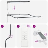 Tenda na automatsko uvlačenje LED antracit i bijela 300x250 cm | shoptok.hr