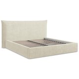 Makamii Bež tapecirani bračni krevet s prostorom za odlaganje s podnicom 160x200 cm Esala – | shoptok.hr