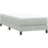 Box Spring krevet s madracem svijetlo sivi 80x210 cm baršun | shoptok.hr