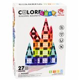 Magnetic Construction Blocks 3D Panels Creative STEM Colorful 27 pcs. | shoptok.hr