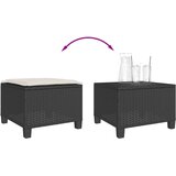  3-dijelni bistro set s jastucima crni od poliratana | shoptok.hr