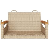  Klupa za ljuljanje bež 63x62x40 cm od poliratana | shoptok.hr
