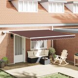 Tenda na ručno uvlačenje s LED smeđa 400 x 300 cm | shoptok.hr