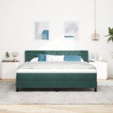 Box Spring Krevet s Madracem Tamno Zelena 180x200 cm Baršun | shoptok.hr