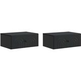  Noćni ormarić za montažu na zid 2 pcs Crna 49 x 34 5 x 20 cm | shoptok.hr