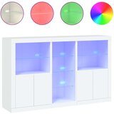  Komoda z LED lučkami bela 162x37x100 cm | Shoptok.si