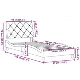  Okvir za krevet bez madraca krem 90x190cm od tkanine | shoptok.hr