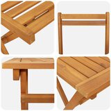 Bistro set 5 pcs Prirodna nafta Čvrsto drvo akacije | shoptok.hr