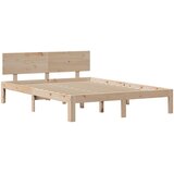  Okvir za krevet s uzglavljem 120 x 200 cm od masivne borovine | shoptok.hr