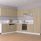 vidaXL Viseča kotna omarica sonoma hrast 57x57x60 cm iverna plošča, (20620681) | Shoptok.si