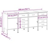  Radni ormar s ladicama 4 pcs Crna i Siva 200 x 55 x 85 cm | Eponuda.ba