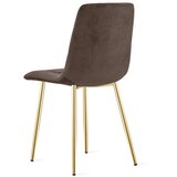 KARA stolica - tamnosmeđi baršun / zlatne noge x 1 | shoptok.hr