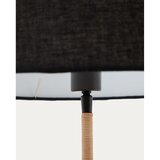 Kave Home Crna stojeća svjetiljka s tekstilnim sjenilom (visina 160 cm) Canar – | shoptok.hr
