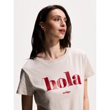 Reserved Pamučna majica s printom - bež | shoptok.hr