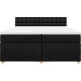  Krevet s oprugama i madracem crni 200x200 cm od tkanine | shoptok.hr